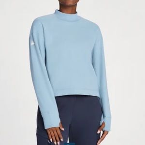 Hoka Fleece Crew Sweatshirt Mountain Spring Blue XS